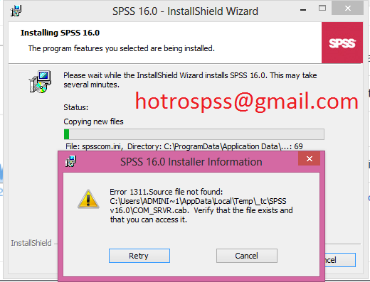 spss install errors